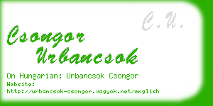 csongor urbancsok business card